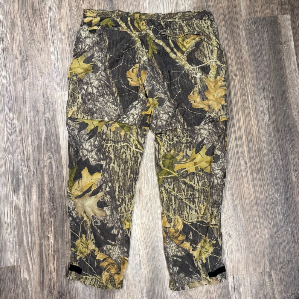 Mossy Oak Treklite Zip Off Convertible Cargo Pants Mens XL Camo Nylon Hunting